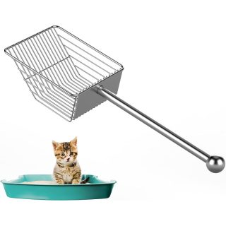 Pala de Arena para Gatos de Acero Inoxidable 33x15x5 Cm