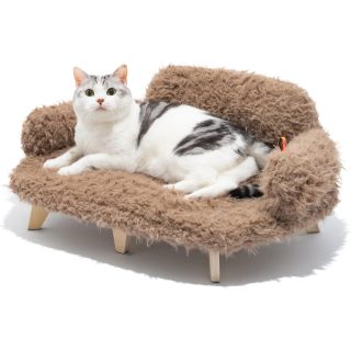 Sofá Cama Lujo de Felpa con Funda Extraíble para Mascotas 46x66x21 Cm