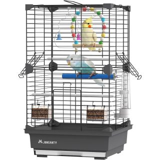 Jaula para Pájaros con Bandeja Extraíble 37x27x62 Cm