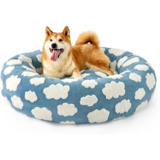 Cama Dona Relajante para Mascotas con Formas Nubes 90x90x25 Cm