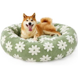 Cama Dona Relajante para Mascotas con Forma Jardín de Flores 90x90x25 Cm