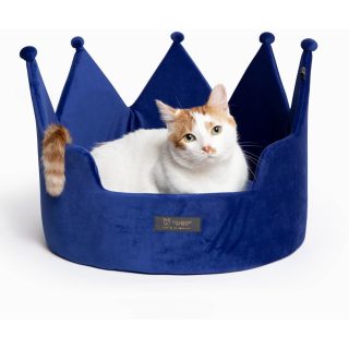 Cama Redonda Corona de Microfelpa Ultrasuave para Mascotas 40x40x30 Cm