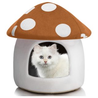 Casa Cueva Hongo para Mascotas 43x43x40 Cm