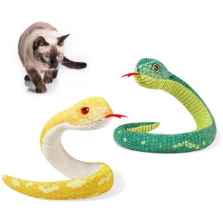 2 Peluches Serpientes con Sonido para Gatos