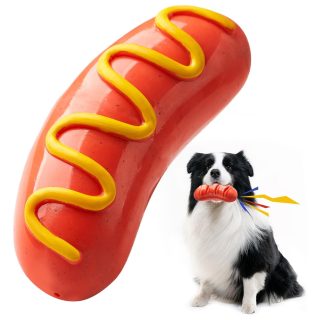 Juguete Salchicha para Perros Indestructible para Masticadores Agresivos 16×6 Cm