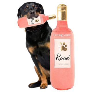 Peluche Botella de Vino Chirriante para Perros 30x7x7 Cm