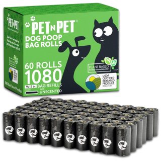 1080 Bolsas Negras para Excrementos de Perros