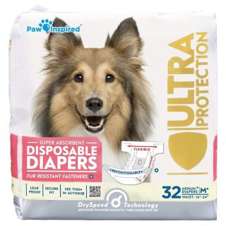Pañales Desechables con Ultra Protección para Perras de 32 Unidades Talla M Plus