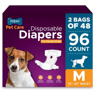 Pañales Desechables para Perras 96 Unidades Talla M