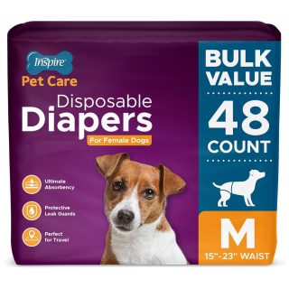Pañales Desechables para Perras 48 Unidades Talla M
