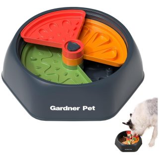 Tazón de Alimentación Lenta para Perros de 4 Niveles con Diseño Desmontable