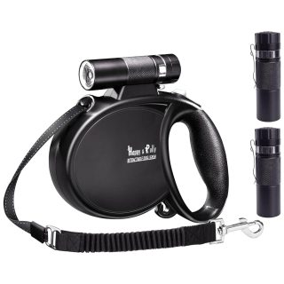 Correa Retráctil 4 en 1 para Perro con Linterna Desmontable de 5 Metros