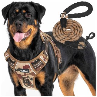 Arnés Táctico Reflectante Resistente para Perros Grandes