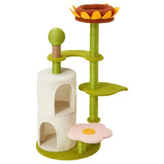 Árbol Rascador de Girasol para Gatos 70x60x113 Cm