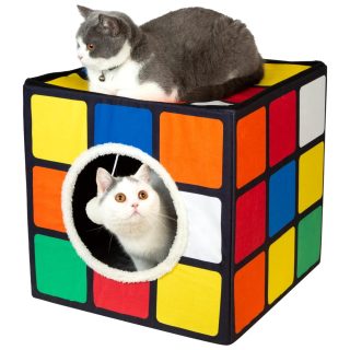 Casa Iglú Cubo Mágico Reversible Plegable para Gatos
