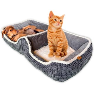 Cama Doble para Mascotas Completamente Lavables 100x55x20 Cm