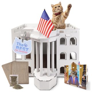 Casa de Cartón Presidencial para Gatos 50x63x45 Cm