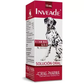Inveade (Drag Pharma): Solución Oral de Vitaminas A, D y E para Cachorros, Hembras Preñadas y Perros Sénior