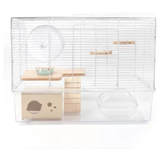 Jaula Hámster XL (62x35x43 cm) para Sirio y Jerbo – Full Kit, Máxima Ventilación y Bandeja Extraíble