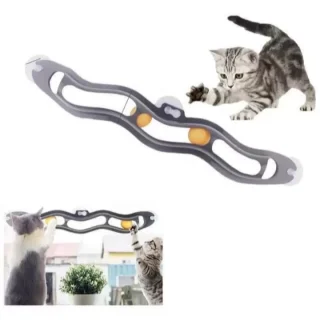 Juguete Interactivo para Gato | Riel con Pelotas para Combatir el Aburrimiento