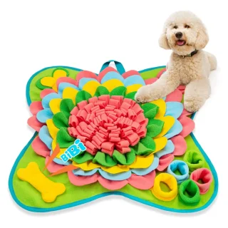 Tapete de Olfateo para Perros Pequeños y Medianos | Juguete de Rompecabezas Interactivo y Antiestrés de 50×50 Cm