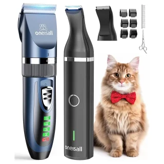 Kit de Aseo 3 en 1 para Perros y Gatos – Silencioso y Recargable para Nudos y Enredos