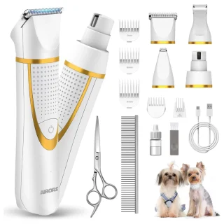 Kit de Aseo 4 en 1 para Perros Pequeños – Inalámbrico, Silencioso y a Prueba de Agua