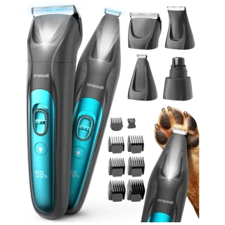 Kit de Aseo 4 en 1 para Perros y Gatos – Silencioso, Inalámbrico y Recargable con Luz LED