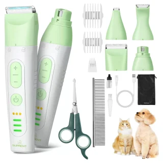 Kit de Aseo Profesional 4 en 1 para Perros y Gatos – Inalámbrico, Silencioso y Recargable