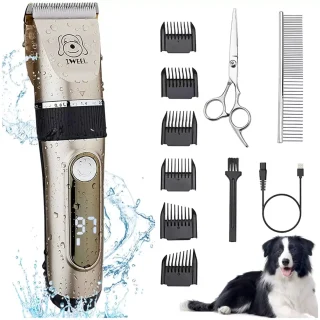 Kit de Aseo para Perros y Gatos – Recortadora Inalámbrica de Bajo Ruido para el Hogar