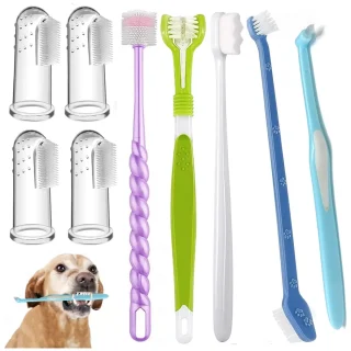 Kit de Higiene Dental 9 en 1 para Perros – Removedor de Sarro y Placa