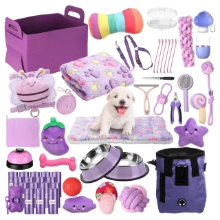 Kit de Iniciación de 50 Piezas para Cachorros | Accesorios Esenciales para Perros Pequeños