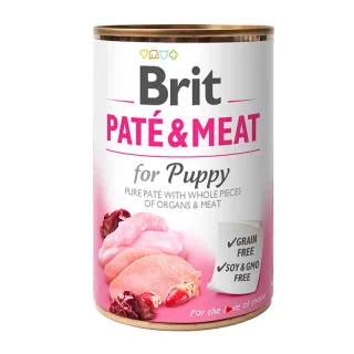 BRIT PATÉ&MEAT POLLO  Y PAVO (PUPPY)