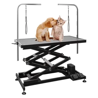 Mesa de Peluquería Canina Eléctrica Profesional 119x66x127 cm – Elevación Automática