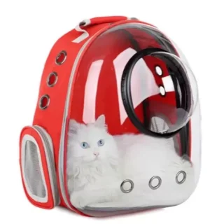 Mochila Transportadora Transparente con Capsula | Visión Panorámica y Cómoda para Mascotas de 42x28x31 Cm