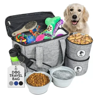 Mochila de Viaje para Perros | Aprobada por Aerolíneas con Accesorios para Mascotas de 43x31x11 Cm