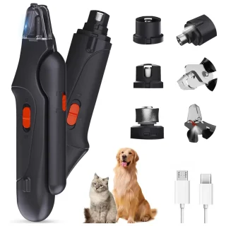 Molinillo de Uñas Eléctrico 2 en 1 – Recargable y Silencioso para Perros y Gatos