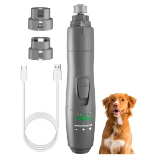 Molinillo de Uñas Eléctrico para Perros y Gatos – Silencioso, Recargable y con Luz LED