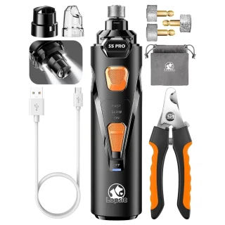 Molinillo de Uñas para Perros – Súper Silencioso, Recargable con Luz LED