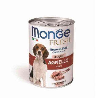 MONGE FRESH PATÉ CON CARNE FRESCA DE CORDERO 400gr