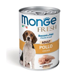 MONGE FRESH PATÉ CON CARNE FRESCA DE POLLO 400gr