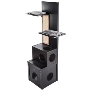 Mueble Modular (152x42x42 cm): Ultra Durable y Mínimo Mantenimiento para Gatos