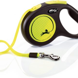 FLEXI CORREA NEÓN AMARILLO EXTENSIBLE