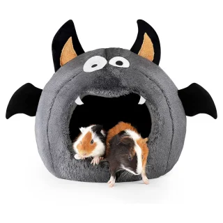 Nido Escondite Murciélago Halloween para Cobaya y Roedores – Cama Grande, Súper Cálida y Lavable 26x26x27 Cm