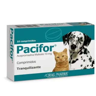 Pacifor 10 mg (Acepromazina) | Tranquilizante para Viajes, Estrés y Manejo de Perros y Gatos