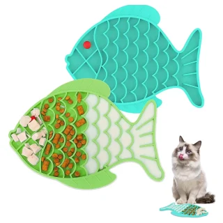 Pack de 2 Comederos Lentos | Plato de Rompecabezas de Silicona Antideslizante para Gatos y Cachorros