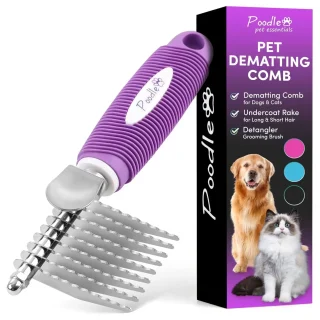 Peine Desenredante para Perros y Gatos – Rastrillo de Metal Profesional