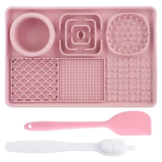 Alfombrilla para Lamer con Ventosas | Plato de Alimentación Lenta Antiestrés de 30×20 Cm