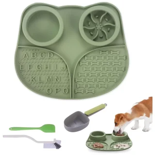 Tazón de Alimentación Lenta para Perros y Gatos | Plato de Silicona con Base Antideslizante de 31×26 Cm