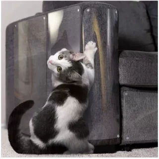 Protectores para Sofá Anti-Arañazos para Gatos | Adhesivos Transparentes (Pack de 10 – 30×43 cm)